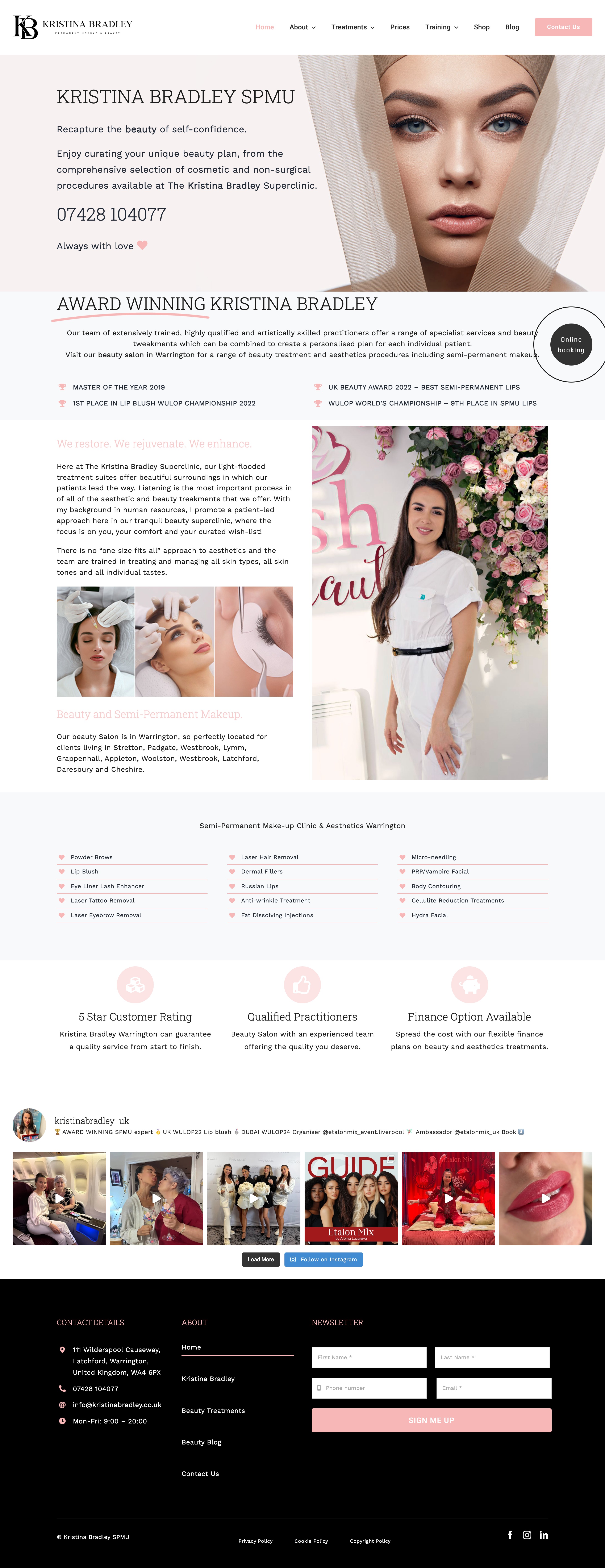 Kristina Bradley SPMU website screenshot