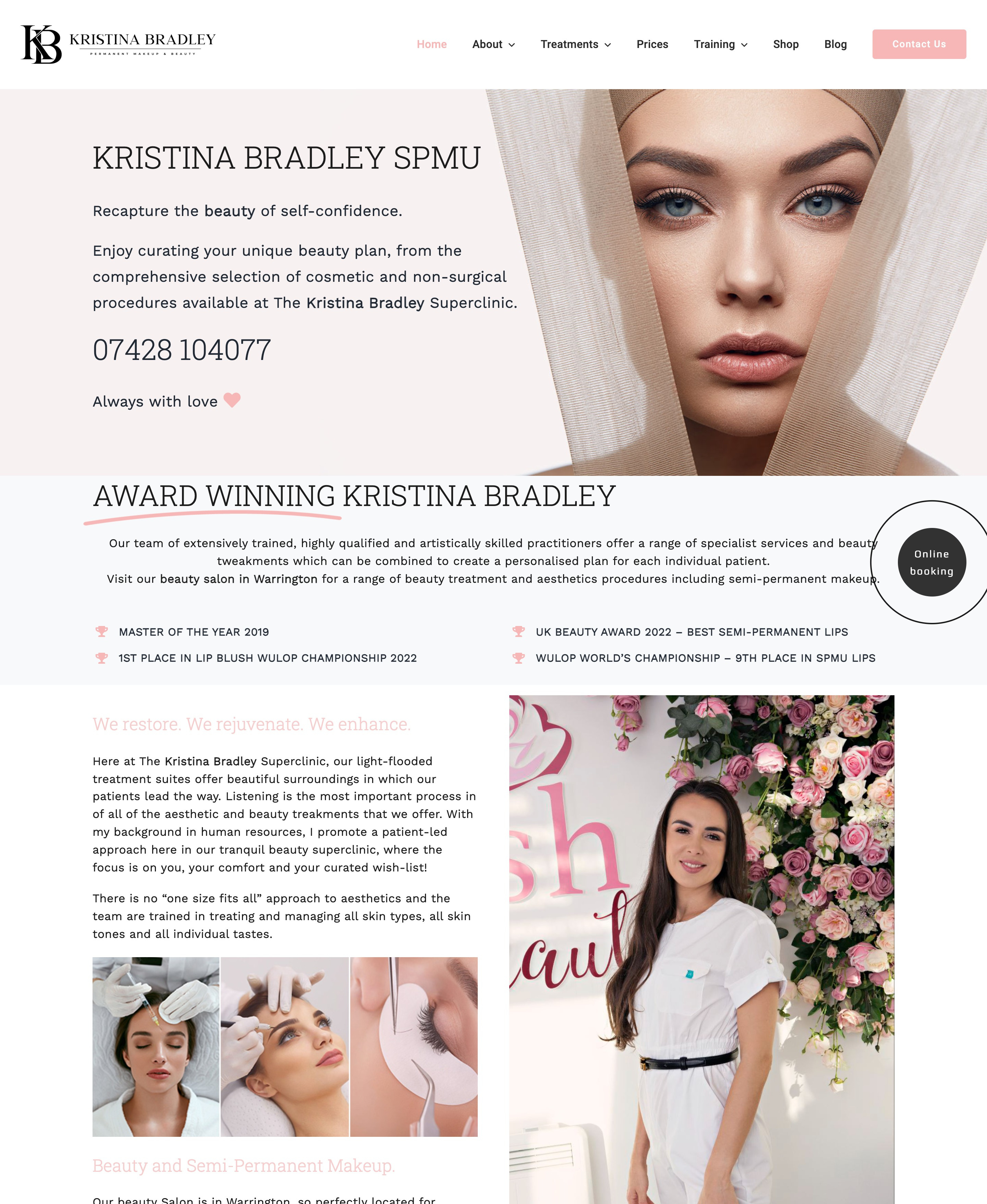 Kristina Bradley SPMU website screenshot