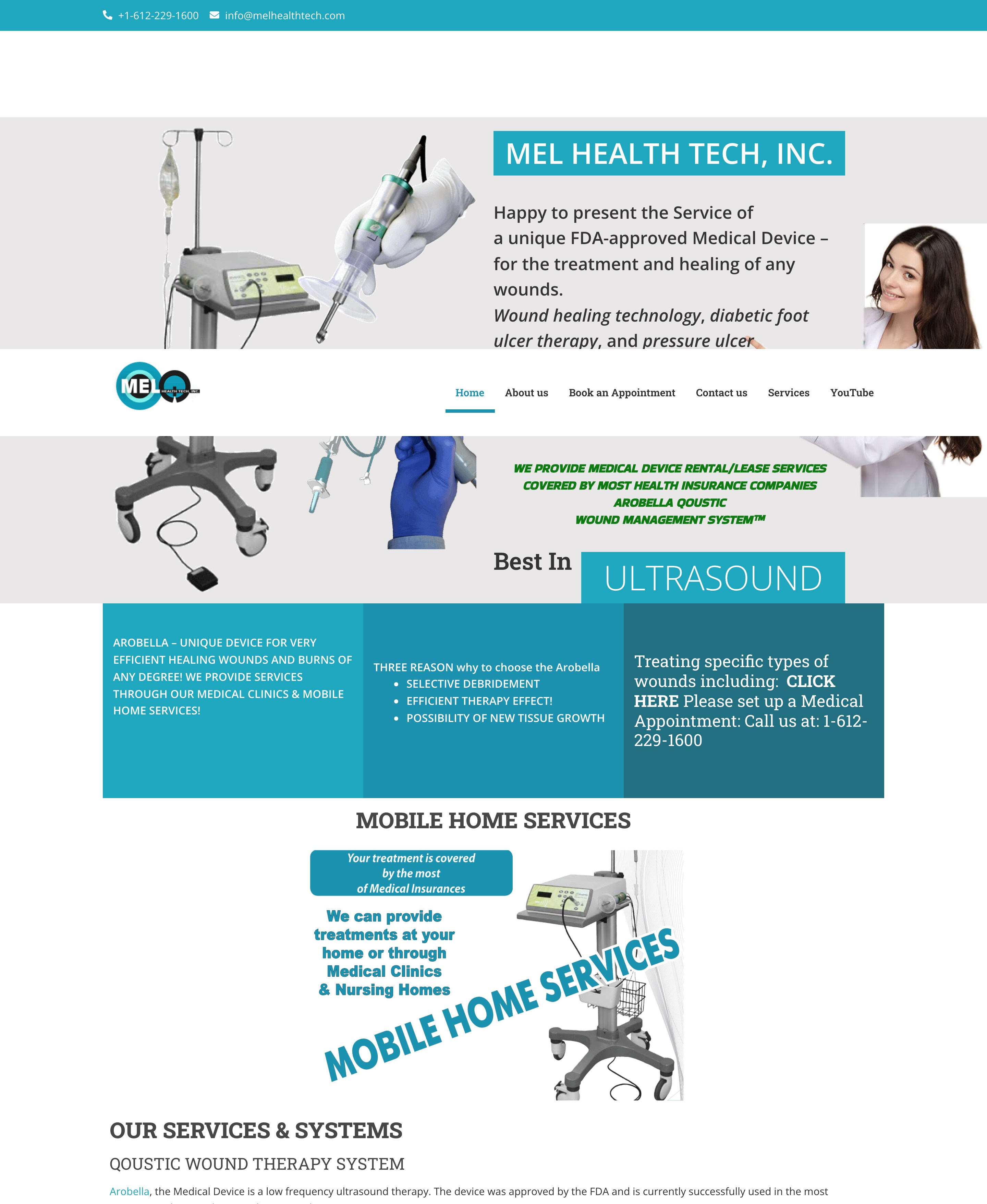 Mel Health Tech website screenshot